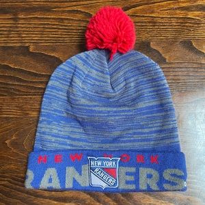 New York Rangers hockey knit hat adult unisex